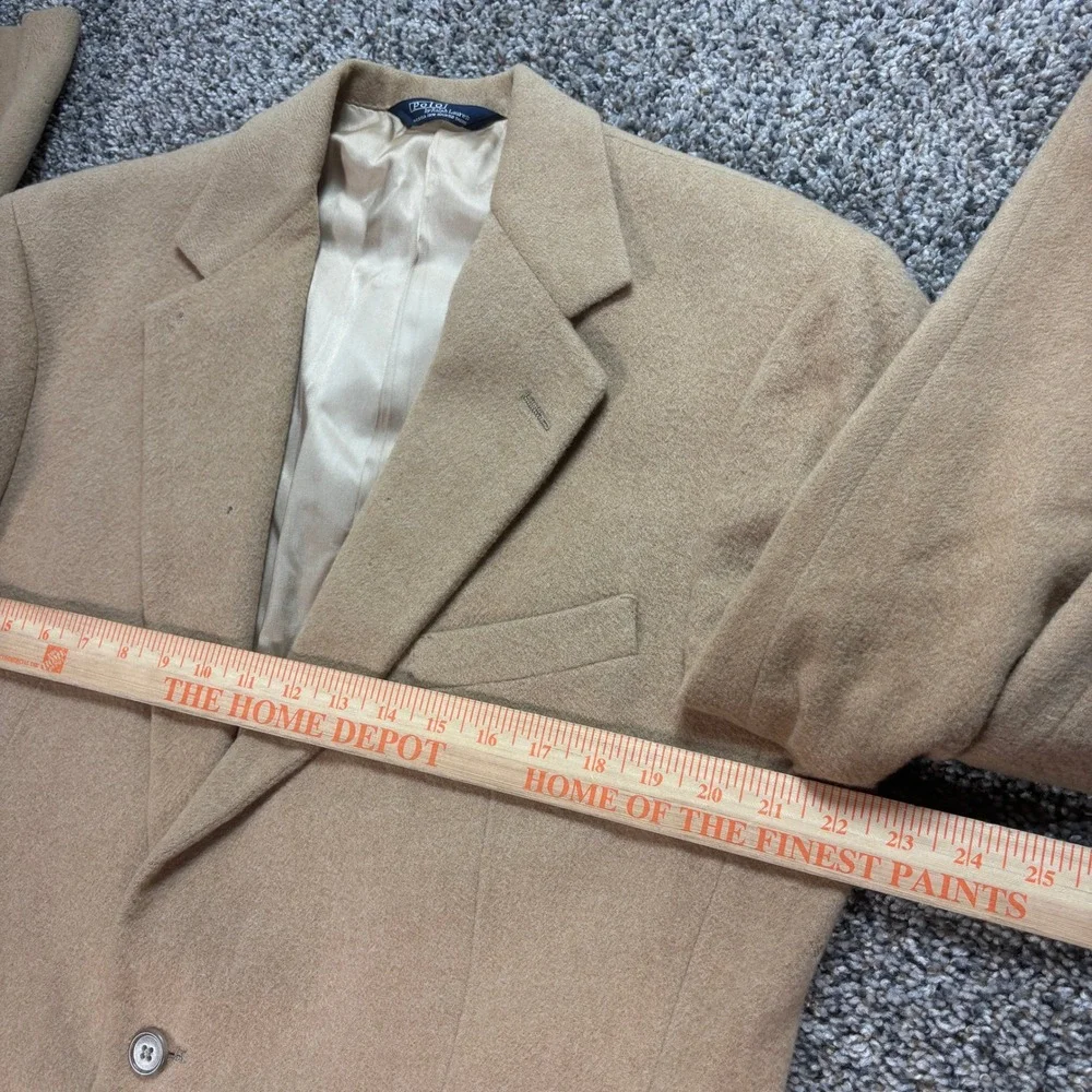 Polo Ralph Lauren Camel Hair Men's 41 Blazer Tan Vintage Sport Coat Made in USA